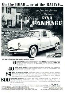 ◆1958年の自動車広告　　パナール　ディナ　PANHARD