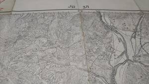 　古地図 　切石　山梨県　地図　資料　　46×57cm　書き込み多し　昭和3年測量　　昭和29年印刷　発行　B2211