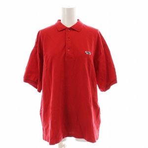 フリークスストア FREAKS STORE ×TOWN CRAFT ポロシャツ 五分袖 フォックスコレクション ワンポイント F 赤 レッド /TR35 レディース