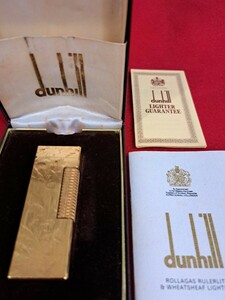 ◆◇dunhill ダンヒル ローラー式 ライター ゴールドカラー 火花未確認 喫煙具 喫煙グッズ◇◆【中古品】