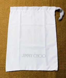 ジミーチュウ「JIMMY CHOO」バッグ保存袋 (2269) 正規品 付属品 布袋 巾着袋 布製 ホワイト 26×35cm 