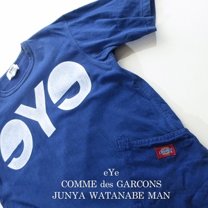 【eYe COMME des GARCONS JUNYA WATANABE MAN コムデギャルソン ジュンヤワタナベ マン】レア品 Dickies 別注 コラボ ワーク Tシャツ L!!