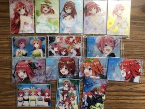 映画五等分の花嫁 ウエハースカード 第2弾 新品美品 15枚まとめて（内ビジュアルカード2枚（ラスト）） 中野一花　二乃　三玖　四葉 五月