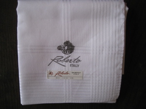 Roberto　ITALY　DA　SESTO　F　ITALY　ハンカチ　白　日本製　綿100％
