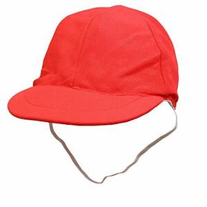 ジャージ[ハッピー] 紅白帽子 メッシュ つば付き帽子 ネームタグ付き 赤白帽子 紅白帽 12500 M