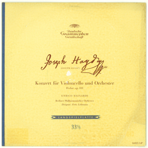 独DGG 16023LP　ハイドン「チェロ協奏曲」　マイナルディ　レーマン　ベルリン・フィル