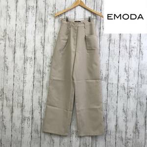 EMODA　エモダ　サイドポケットワイドパンツ　Sサイズ　アイボリー　綺麗な落ち感　S6-189　USED