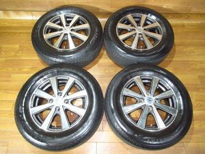 SMACK14インチアルミホイール+タイヤ付き4本 185/70R14 14x5.5j+50 4H-100 GB3フリード等 ブリヂストン ネクストリー