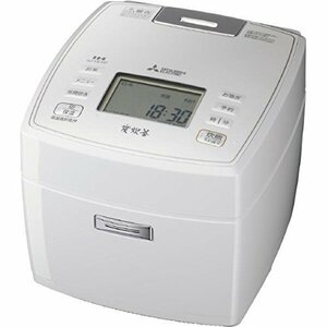 三菱電機 IHジャー炊飯器 備長炭炭炊釜 5.5合炊き ピュアホワイト NJ-VE106(中古品)