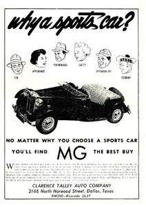 ◆1952年の自動車広告　MG1