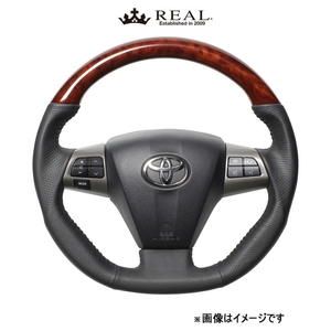 レアル ステアリング オリジナルシリーズ(ブラウンウッド)RAV4 30系 E20-BRW-BK REAL