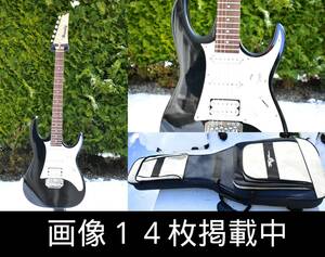 アイバニーズ Ibanez Gio N427 エレキギター ブラック ソフトケース 付き 美品 動作確認済み ネック反りなし 画像14枚掲載中