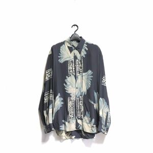 希少【messori】イタリア製/柄シャツ 長袖シャツ/flower pattern vintage/shirt/シャツ