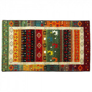トルコ製 ウィルトン織り 玄関マット ギャッベ 約50×80cm 2050539