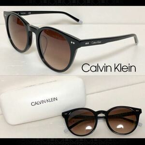 新品 送料無料 CK CALVIN KLEIN カルバンクライン サングラス CK4347SA 001 ブラック ブラウンハーフ