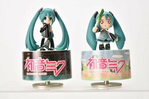 VOCALOID 初音ミク オルゴール フィギュア Ver1.5 2点まとめて 星のカケラ/Ievan Polkka[ボーカロイド][ボカロ][当時物]H