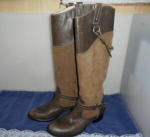 靴 ◆オゥ バニスター ◆ロングブーツ 36サイズ ２３ｃｍ ブラウン系 ◆ Au BANNISTER ◆ レディース シューズ