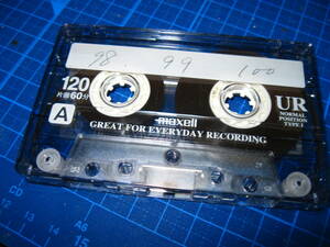使用済み 中古　 カセットテープ　日立Maxell　UR120　Type1　ノーマル　120分 1本 爪あり　No.9647