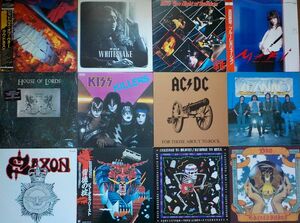 大量 45枚！メタル HM/HR ジャパメタ LP盤 ★ AC/DC Kiss Judas Priest Whitesnake Loudness Saxon Dio Raven Dianno Spirit Bon Jovi Fact