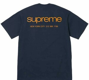 国内正規品　新品未使用　Supreme nyc tee navy XXL 　シュプリーム　 ニューヨーク　Tシャツ　ネイビー　紺