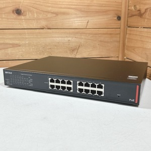 【中古】BUFFALO/バッファロー BS-GSL2016P 法人向け Giga対応 PoE Layer2 スマートLiteスイッチ 16ポート