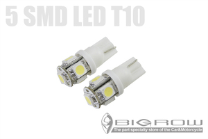 T10 LED ホワイト 5SMD 白 　NOHA ノア 60系 70系 80系 ナンバー灯（送料無料）