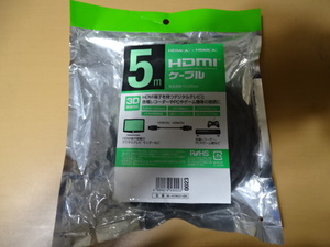 [未使用・ジャンク] ML-HDM5014BK HDMIケーブル 転送速度 10.2Gbps 5m