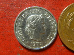 外国・スイス／１０ラッペン白銅貨（1972年）　240502