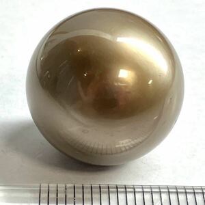 19mmUP!! (本真珠9.7g)M 約48.54ct 19.2×18.6mm ルース 裸石 宝石 black pearl tahitian 真珠 DE0 K