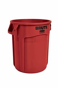 ラバーメイド(Rubbermaid) BRUTE 丸型コンテナ 38L (10ガロン) 赤 フタなし FG261000RED