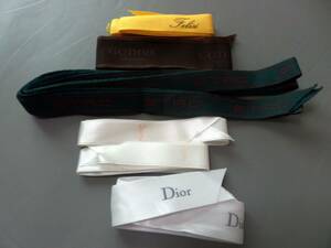 Dior ディオール ETRO エトロ GODIVA フェリージ Felisi サンローラン 等 ブランド リボン 包装 解体後 未使用 保管品 ７本セット 正規品