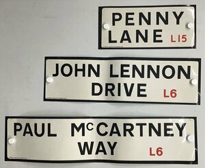 THE BEATLESビートルズ「PENNY LANE」JOHN LENNON PAUL McCARTNEY ストリート・サイン・バナー・ポスター