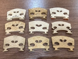 バイオリン　バイオリン駒4/4サイズ９個セット　ジャンク品