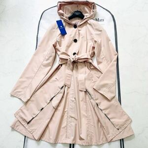 タグ付新品★BURBERRY★春～梅雨夏にも★超軽量トレンチコート★スプリングカラー★チェック★バーバリーブルーレーベルクレストブリッジ M