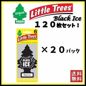 Little Trees Black Ice リトルツリー ブラックアイス 120枚セット 　　 エアフレッシュナー 芳香剤 USDM 消臭剤 JDM エアフレ D058