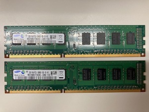 ★２枚セット★ SAMSUNG サムスン PC3-10600U DD3 SDRAM 2GB × ２枚（計４G)
