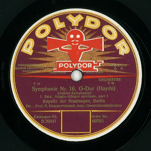 独Polydor 69783/5　ハイドン「オックスフォード」　クナッパーツブッシュ　ベルリン国立歌劇場管