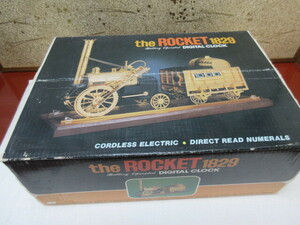 1829年 モデル ロケット号 デジタルクロック スチーブンソン 複製模型 電池式 動作OK 服部時計店