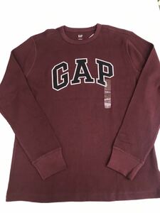 ●ＧＡＰ●新品●ロンT●GAPロゴ●XLサイズ●ワッフル生地●肌触りがいいです●ギャップ●エンジ●1-1