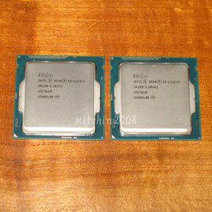 【2個セット】Intel Xeon E3-1226 v3 3.3GHz(TB:最大3.7GHz)LGA1150 Haswell 動作確認済 クリックポストなら送料185円(E3-1226V3) [No.854]