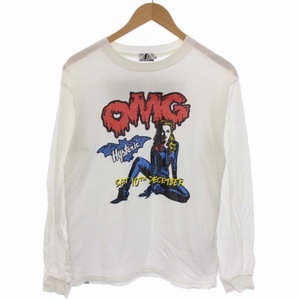 ヒステリックグラマー HYSTERIC GLAMOUR 17AW PUNK OMG PT LONG SLEEVE TEE Tシャツ カットソー 長袖 クルーネック XS 白 メンズ