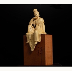 【極上の木彫】木彫 仏像 自在観音 観音菩薩 観音像 置物 彫刻