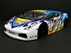 ☆Li-ionバッテリー☆ 2.4GHz 1/10 ドリフトラジコンカー ランボルギーニ タイプ 【ターボ機能付き・塗装済み完成品・フルセット】