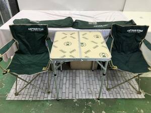 ☆☆【USED】Coleman コールマン アウトドアテーブル CAPTAIN　STAG　椅子　2脚 スポーツ レジャー キャンプ セット サイズ160