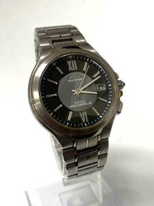 CITIZEN シチズン ECO-DRIVE エコドライブ EXCEED エクシード 腕時計 H410-T003826 デイト ラウンドフェイス グレー文字盤 ik040801