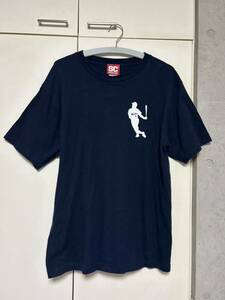 中古美品 Lサイズ 衣笠祥雄 鉄人Tシャツ 広島カープ 広島東洋カープ 半袖Tシャツ ネイビー