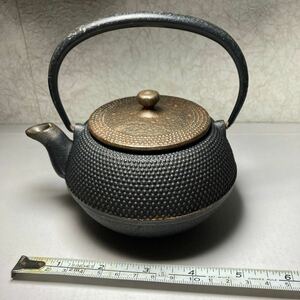 即決　小型　鉄瓶　鉄器　鉄やかん　急須　あられ　検　南部鉄器　茶道　ぼっちキャンプ　鉄分補給　健康食器