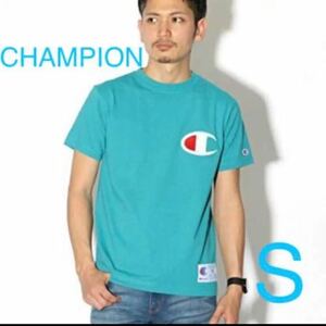 チャンピオン CHAMPION BIGロゴ Tシャツ ミントグリーン S 刺繍