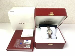 【不動】Cartier カルティエ 腕時計 バロンブルー SM W69010Z4 レディース クオーツ QZ ステンレス SS ブランド 付属.余りコマあり KD