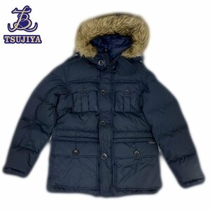 Ralph Laurenラルフローレン　ダウンコート　ファーフード　ネイビー　メンズ　#S　中古AB【辻屋質店A1662】